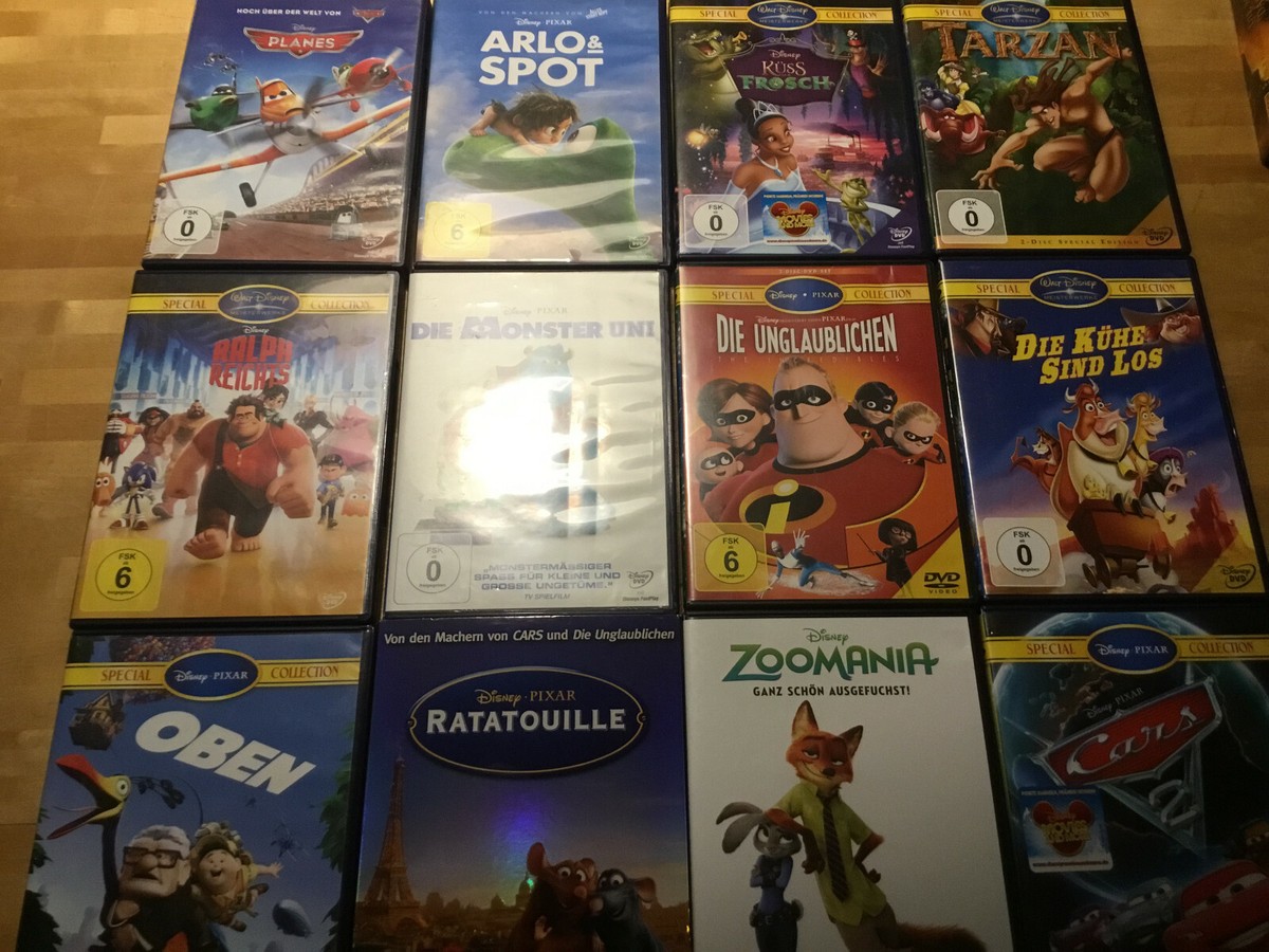 Walt Disney [12 DVD] Arlo Spot Planes Cars Frosch Oben Ralph