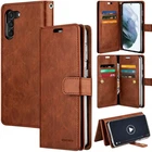 Brown Galaxy S21+ / S21+ 5G Genuine Mercury Mansoor Wallet  Case