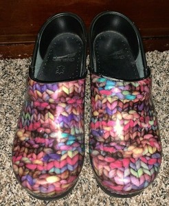 rainbow dansko clogs