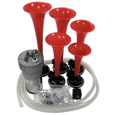 Car Air Horn La Cucaracha Mexican Musical - Mobile Lunch Food Truck - Red