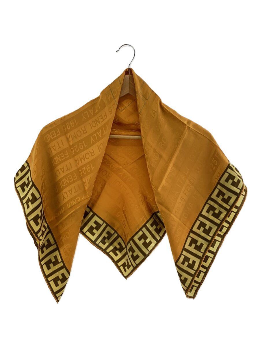 スカーフ FENDI Scarves FENDI Women's Silk Brown Total Pattern Scarf Used | eBay