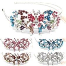 New Fashion Crystal Rhinestones metal butterfly Headband head-wear Accessories 