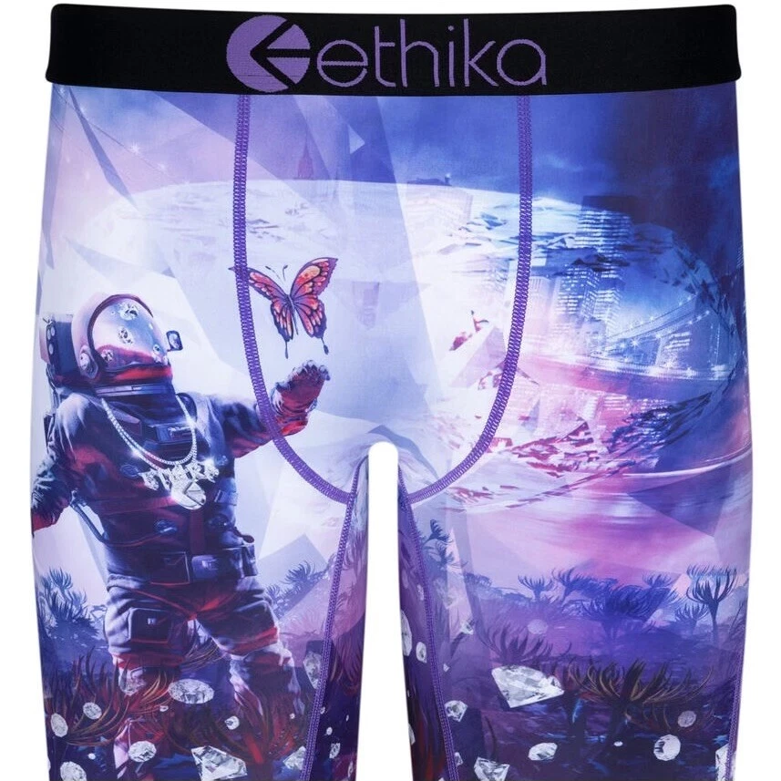 ETHIKA MENS STAPLE UNDERWEAR BOXER SPACE BLING PURPLE