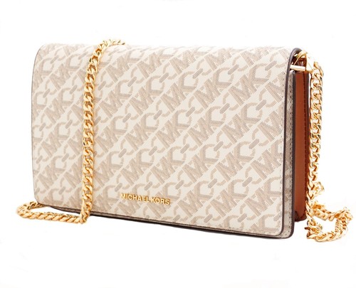 Michael Kors Ladies Shoulder Bag Jet Set Md Flap Chain cross Body Vanillaneu