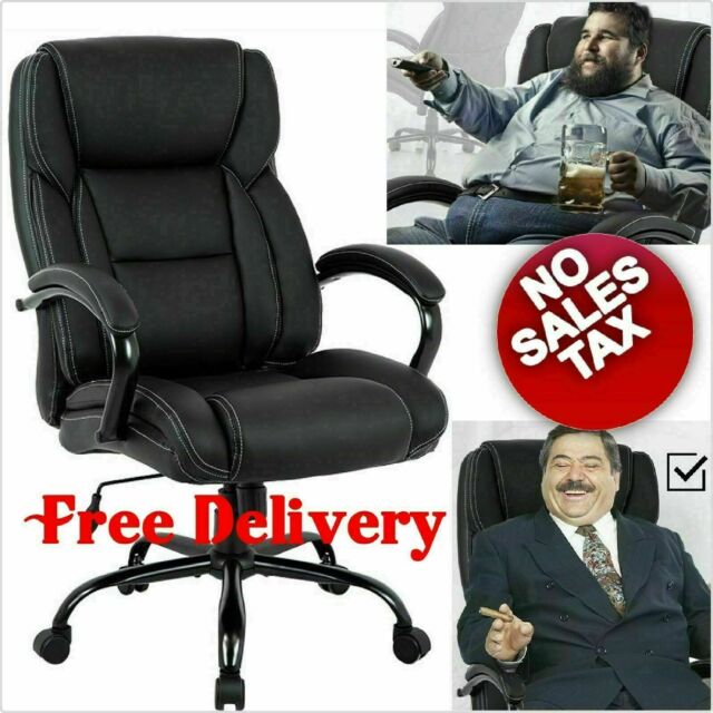 Big And Tall Office Chair Desk Leather Executive Extra Wide Seat 500 Lb Capacity For Sale Online Ebay