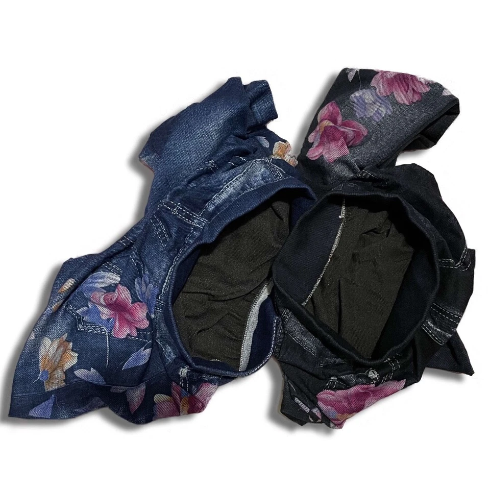 BRAND NEW 2-Pack ONE SIZE (XS-L) Blue & Black Jean Leggings - Image 2 of 3