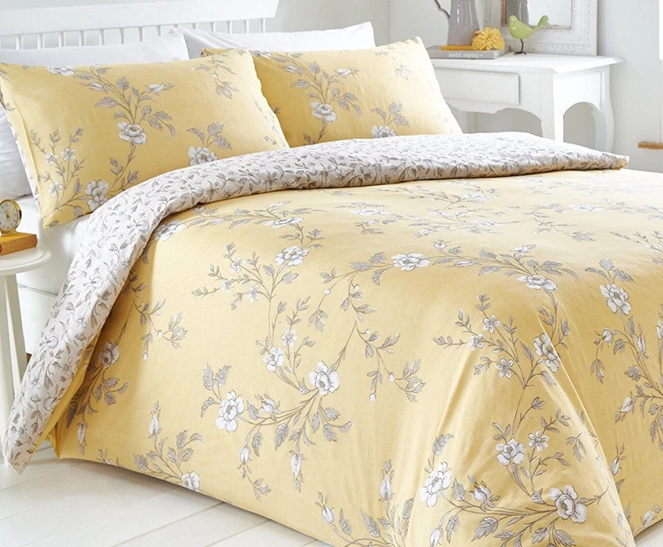 PORTFOLIO HOME Yasmina Ochre DOUBLE Duvet Cover Set with 2 x Pillow Cases Portfolio REVERSIBLE
