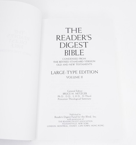 RSV The Reader's Digest Bible Large Type Edition Volumes I, II, & III Softcover - Picture 12 of 14