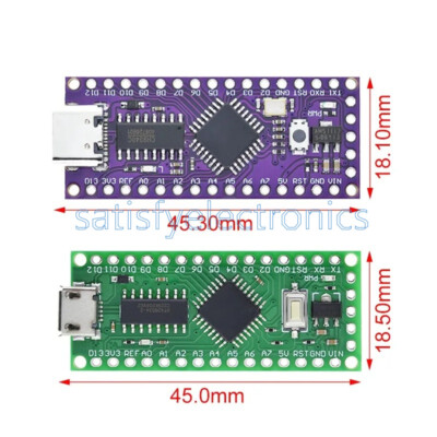 MiniEVB TYPE-C MICRO USB Compatible ATMEGA328 Nano V3 LGT8F328P For Arduino NEW