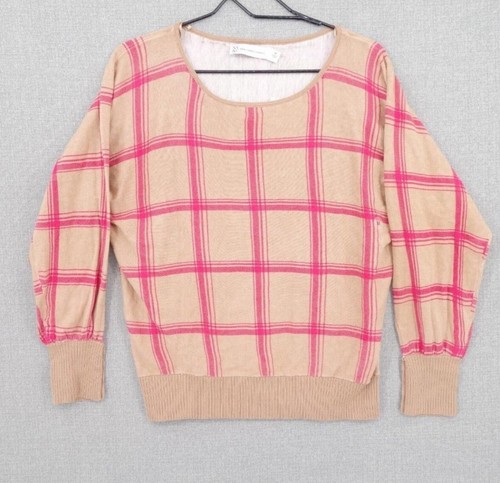 NY&C Women's Top Medium Pink Brown Dolman Sleeve Pullover Knit Sweater NWT New