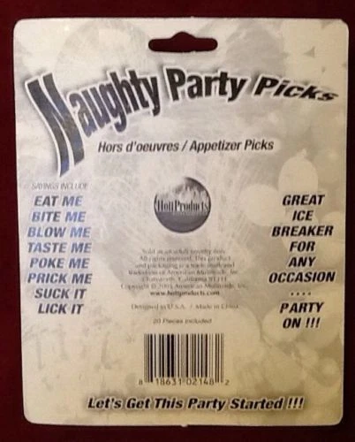 Naughty Food Picks Party Pick Assorted Funny Sayings Cupcake Appetizer Two Packs - Image 2 of 2
