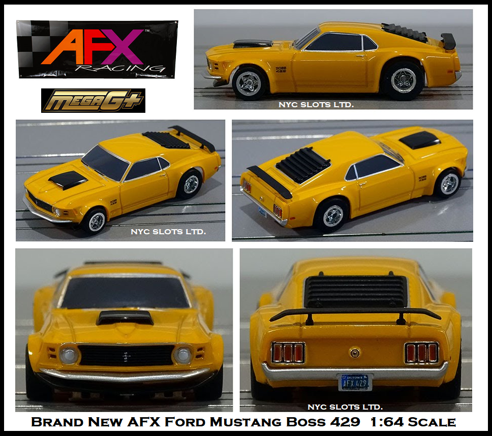 AFX  Ford Mustang Boss 429 Mega G+ Fits Auto World, HO Slot Car AFX 21050