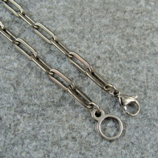 Pure Titanium 5mm Wide O Shaped Chain Anti-allergy Necklace, Length 27.56"