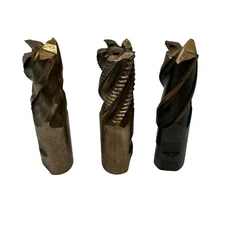 Lot of 3 HSS 1" End Mills – OSG, International, Unknown – Roughing & Finishing