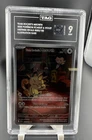 2025 Pokemon Team Rocket's Meowth 203/182 Sv10: Destined Rivals Holo TAG 9