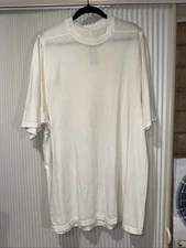 Rick Owens DRKSHDW HEAVY cotton Shortsleeve Oversized Tee Offwhite