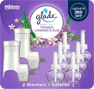 Glade Plugins Refills Air Freshener Starter Kit, Scented and Essential Oils for 