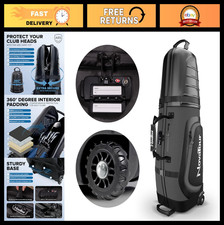 Golf Travel Bag for Airlines - Hard Case, Waterproof Zippers, TSA Lock, Lightwei