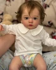 23" Adorable Lifelike Newborn Cloth Body Toddler Reborn Baby Dolls Realistic Toy