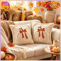 Kissenbezug Herbst KüRbis 45X45 Cm Halloween Deko Zierkissenbezug Sofa 2 StüCk