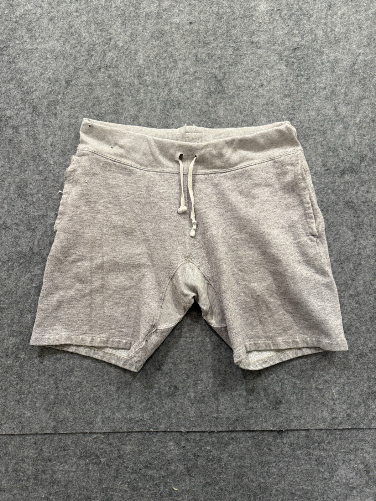 RRL Ralph Lauren Sweat Shorts Men's Size M Gray Cotton Distressed Medium
