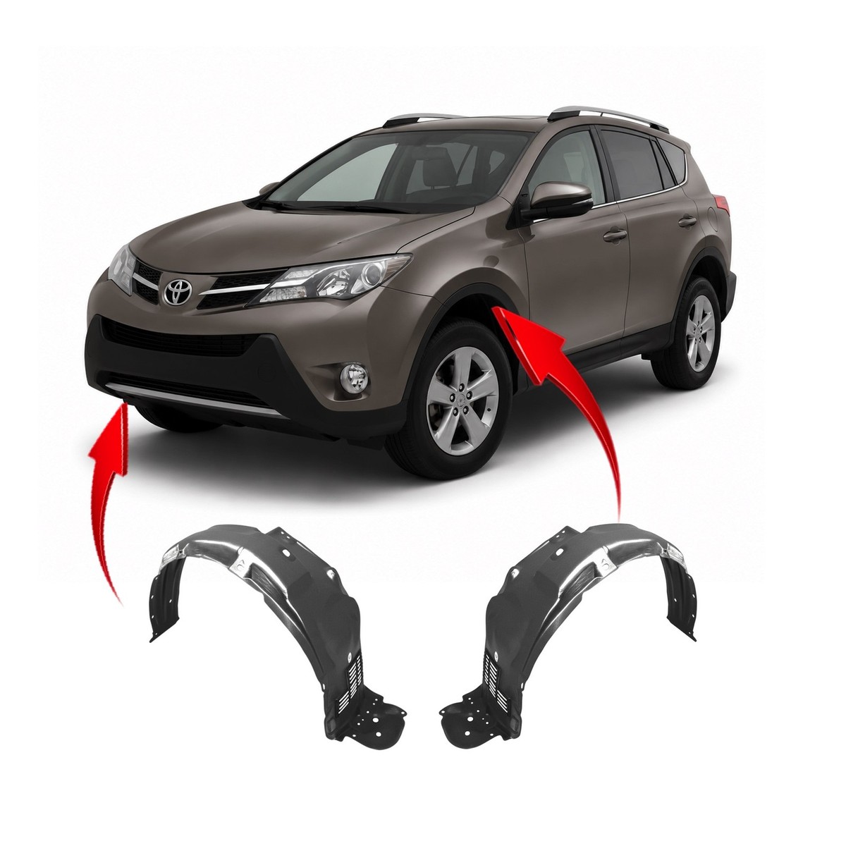 2013-2018 Toyota RAV4 Set of 2 Fender Liners TO1248171 TO1249171