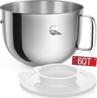 6QT Bowl-Lift Stand Mixer Bowl Compatible with Kitchenaid Professional 600 Mixer