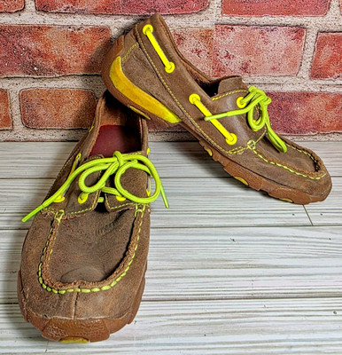 Twisted X Youth's YDM0005 Leather Loafer Sneakers Driving moc shoes size 4M