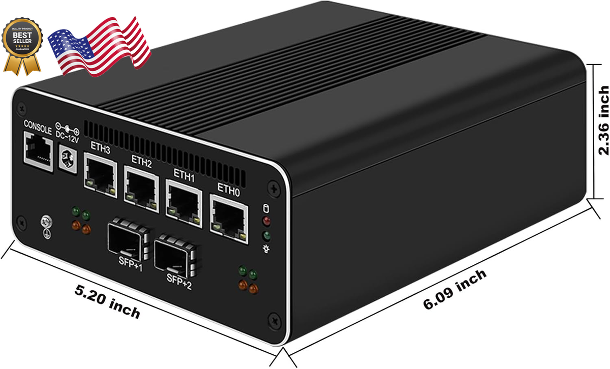 10Gbe SFP+ Mini PC Micro Firewall Appliance,Intel Pentium Gold NO