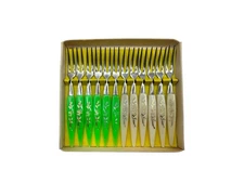 Vintage Little Fork Cocktail Set of 12 Mini Appetizer Shrimp Oyster Buffet MCM