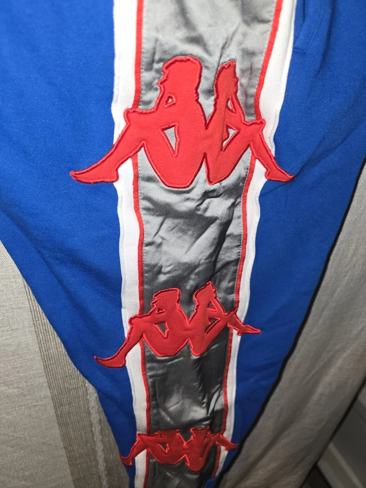 Pantalones/fondos de entrenamiento Kappa estilo vintage raros rojo blanco azul Foto 4 de 4