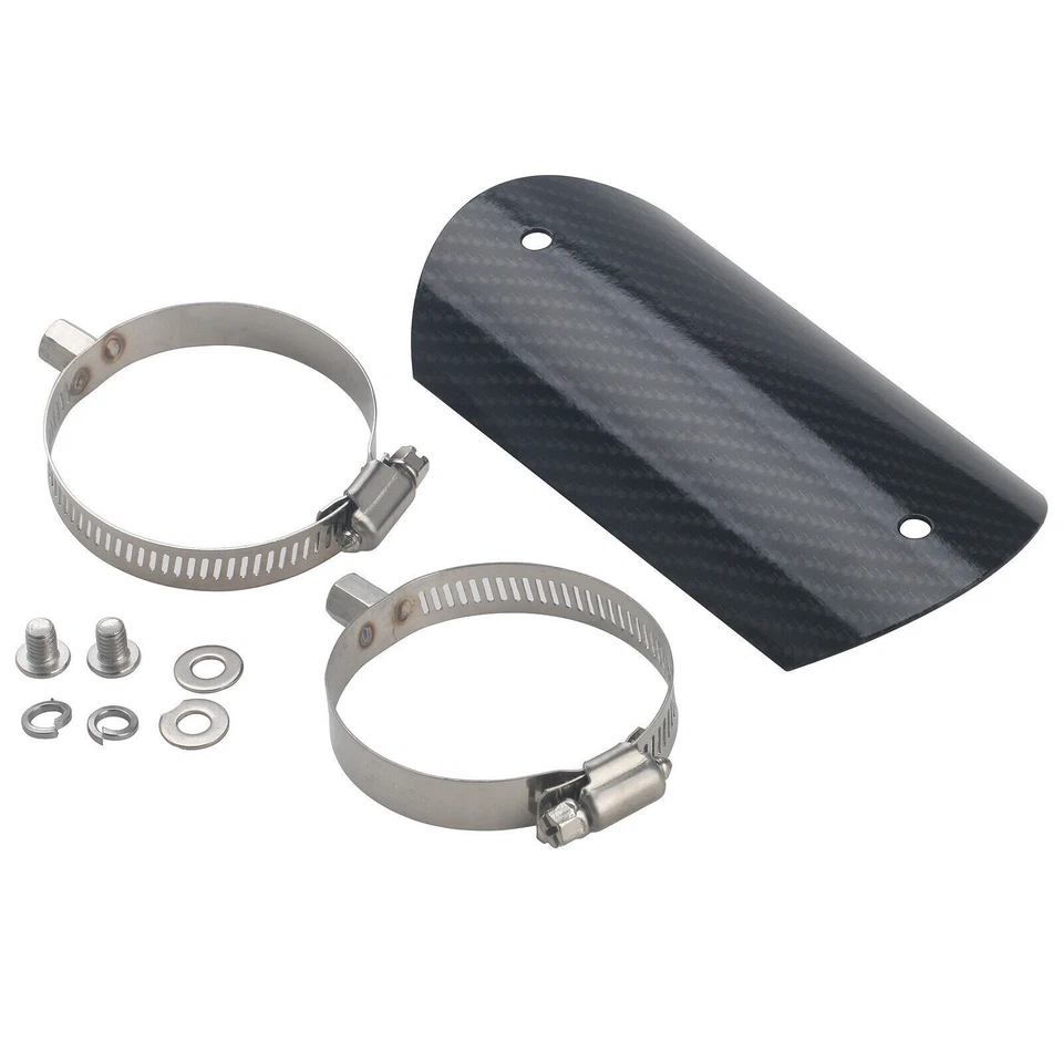 Protector de silenciador de carbono para tubo medio de escape tipo motocicleta Foto 3 de 4