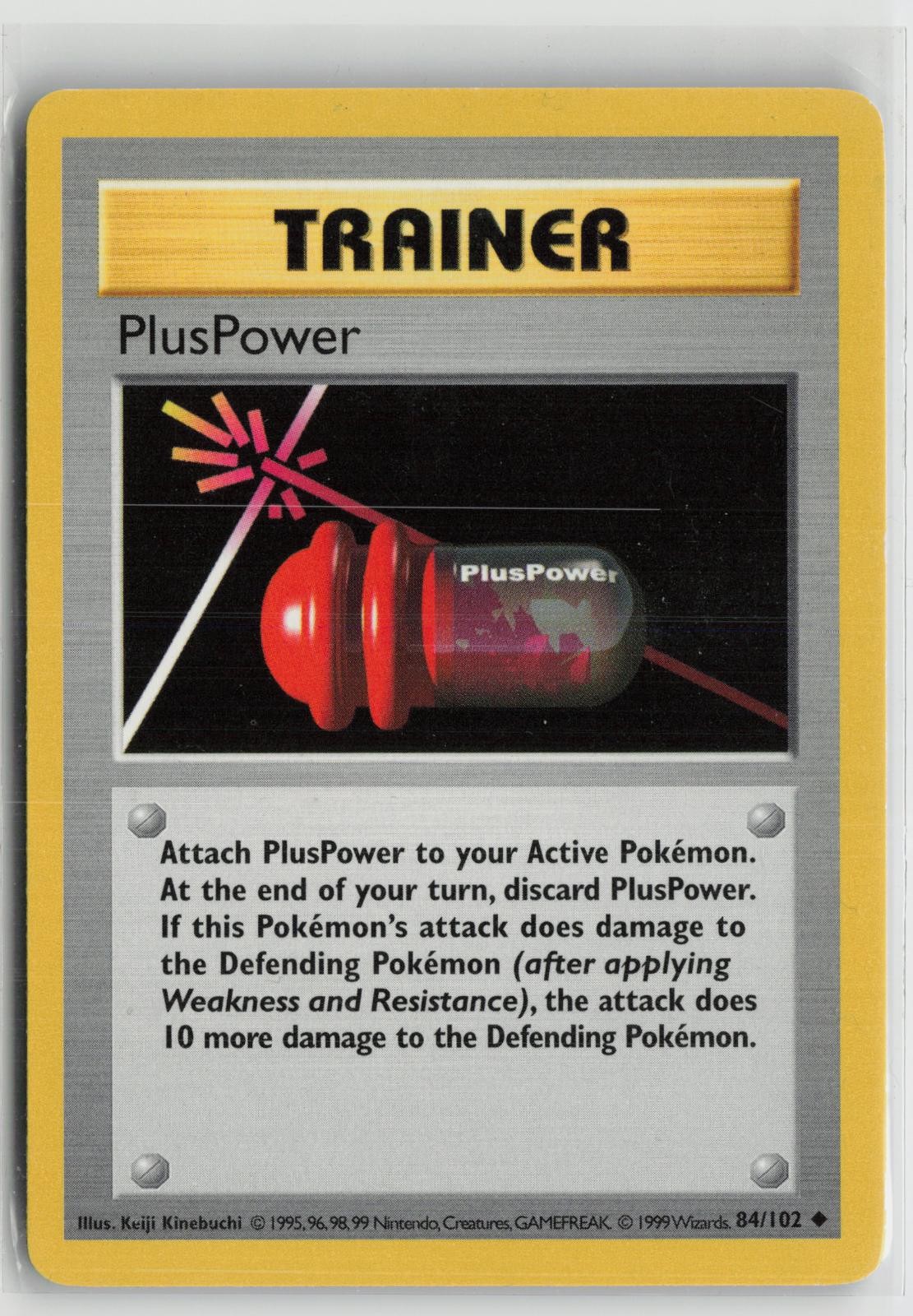 PlusPower 84/102 Uncommon Base Set Shadowless Pokemon NM