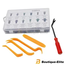 240 Pieces Bumper Retainer Clips Car Plastic Rivets Fasteners Push Retainer Kit