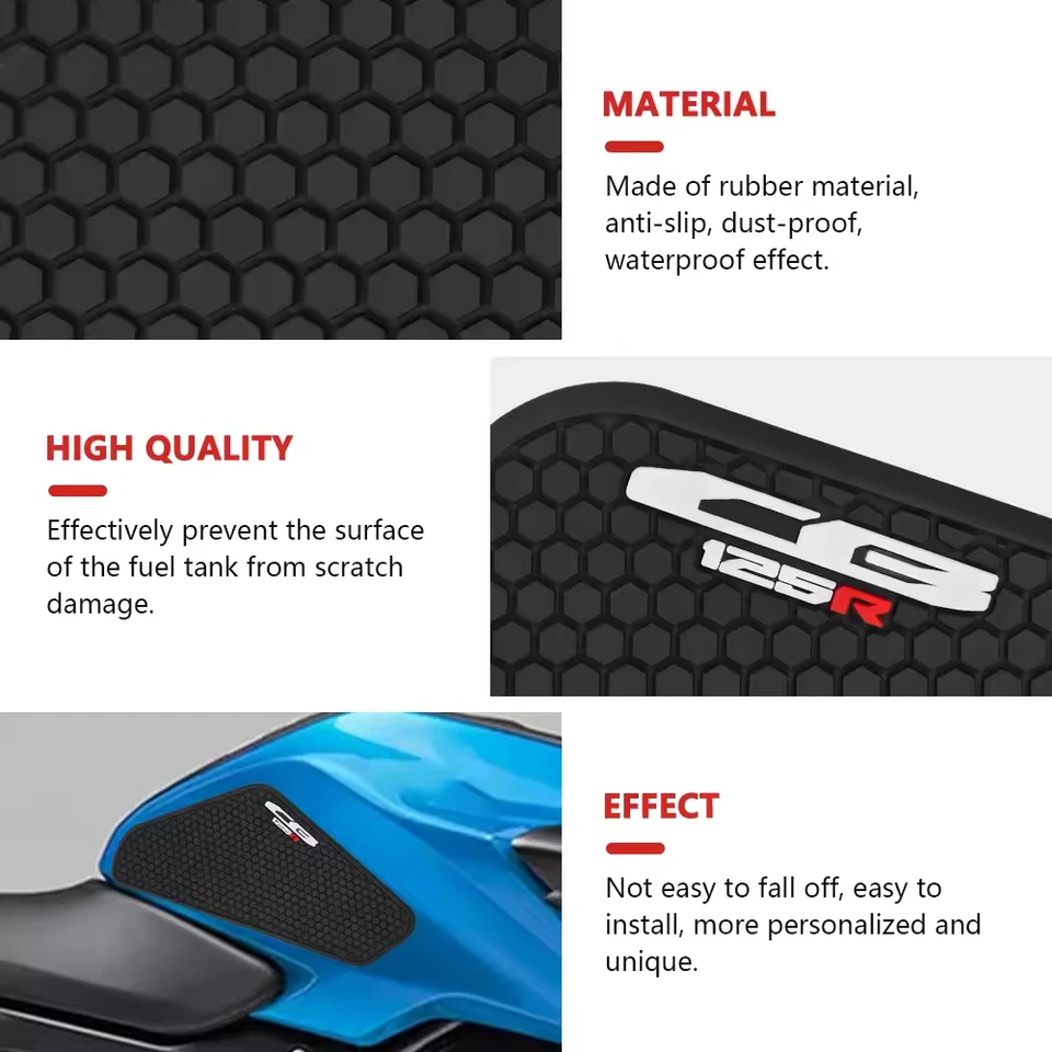 CB125R Tank Pad Knee Grip Decal Protector Sticker for Honda 2018–2025 - Image 4 of 4