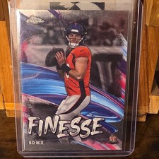 2024 Topps Chrome Bo Nix Finesse Rookie Insert #F-4 Oregon Ducks Football Card
