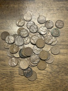 Roll of Lincoln Wheat Small Cent Mixed Lot circulated $0.50 FV LOT 3/7