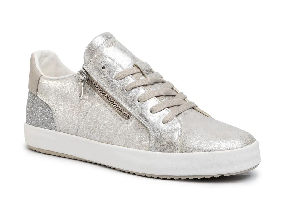 GEOX SCARPE SNEAKERS DONNA ESTATE D026HA 0PVEW C1007  BLOMIEE ARGENTO - Immagine 3 di 4