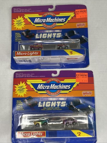 Vintage Micro Machines Lights Galoob T-Bird, BMW, 57 Chevy, Panel Truck