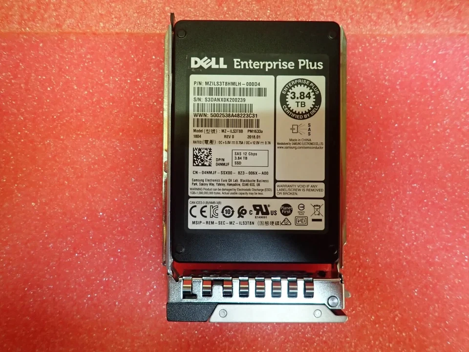 NEW Dell 3.84TB 2.5" SAS 12Gb RI TLC SSD MZ-ILS3T8B 4NMJF + 14th/15th Gen Caddy - Image 2 of 4