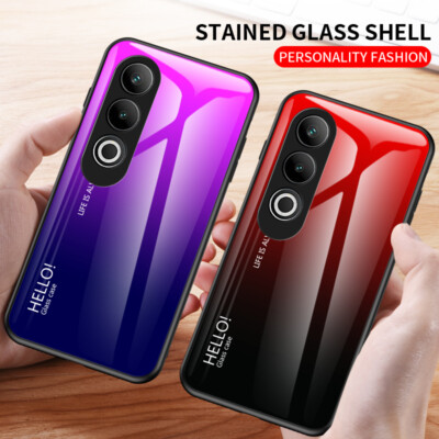 For OnePlus Nord CE 4, Luxury Fashion Glass Shell Soft Bumper Back Case Cover