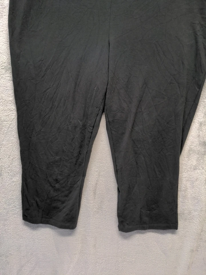 Wicked By Size 1X(16W-18W)女式休闲瑜伽运动休闲纯色黑色 — 第 3/4 张图片