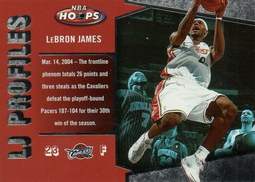 2005-06 FLEER HOOPS LEBRON JAMES LJ PROFILES #LBJ-19 CAVALIERS BASKETBALL CARD