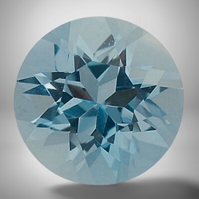 Aquamarine Round Cut Gemstone 0.15 Cts - 3 mm Vivid Precious Jewelry Gem