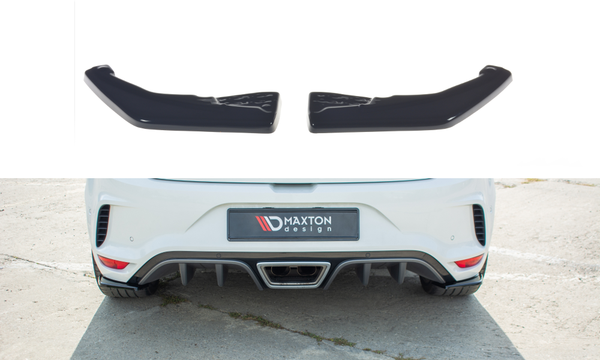 CUP Diffusor Seiten Ansatz Schwarz FüR Renault Megane 4 RS Rear Flaps Heckansatz-image
