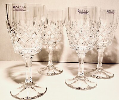 4 Royal Irish Crystal Wine Glasses 24% Diamond Ribbed Pattern- 2 Sets  Available | eBay