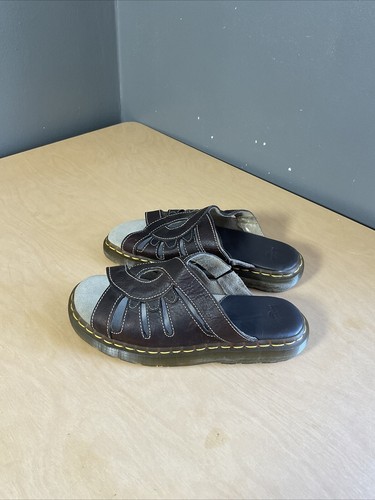NEW NOS Docs Dr Martens Leather slip on Slide Sandals US 8