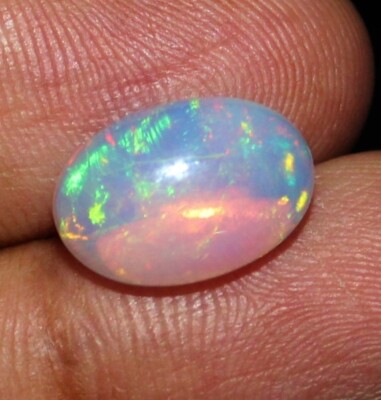 2,95 ct natürlicher äthiopischer ovaler Opal Edelstein, Wel Feuer Oval Opal C...