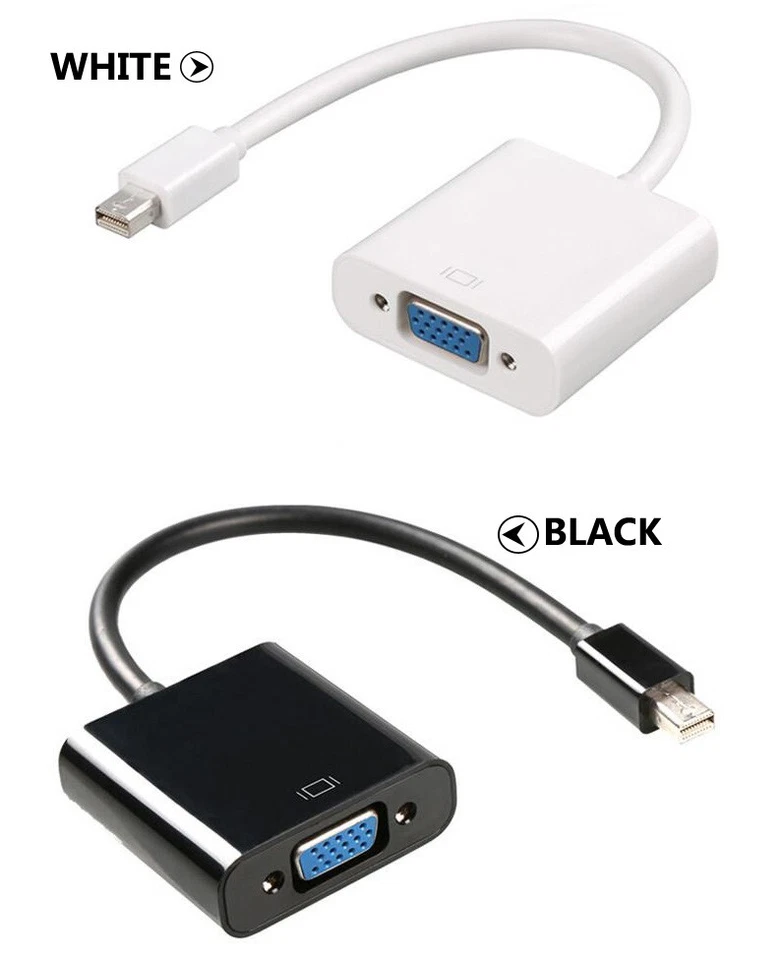 Mini Displayport MDP Thunderbolt to VGA M/F Adapter For Apple Macbook Pro Air AU - Image 2 of 4