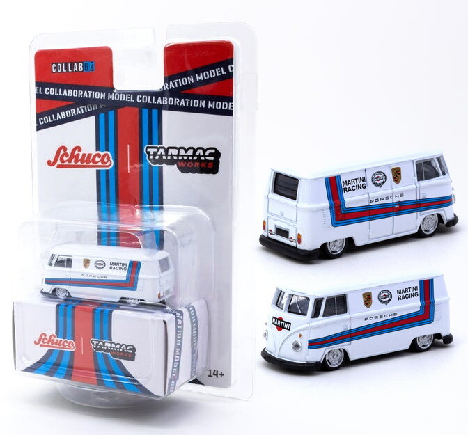 自動車 Schuco limited edition VW Kastenwagen Schuco x Tarmac Works 1/64 Volkswagen T1 Panel Van - Martini